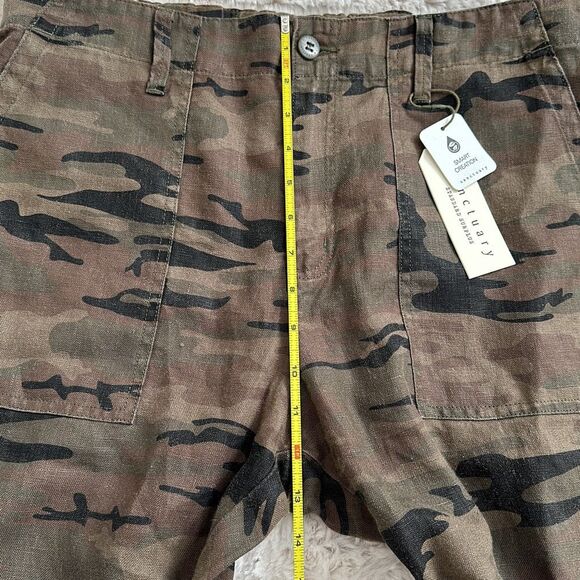 Sanctuary Everyday Linen Pants Camo Size 31 - Picture 6 of 11